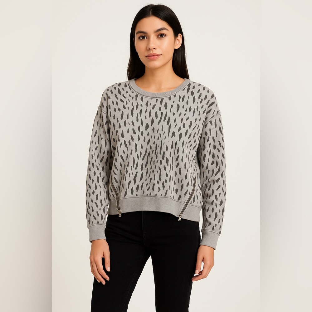 Rails Gray and Black Patterned Sweatshirt